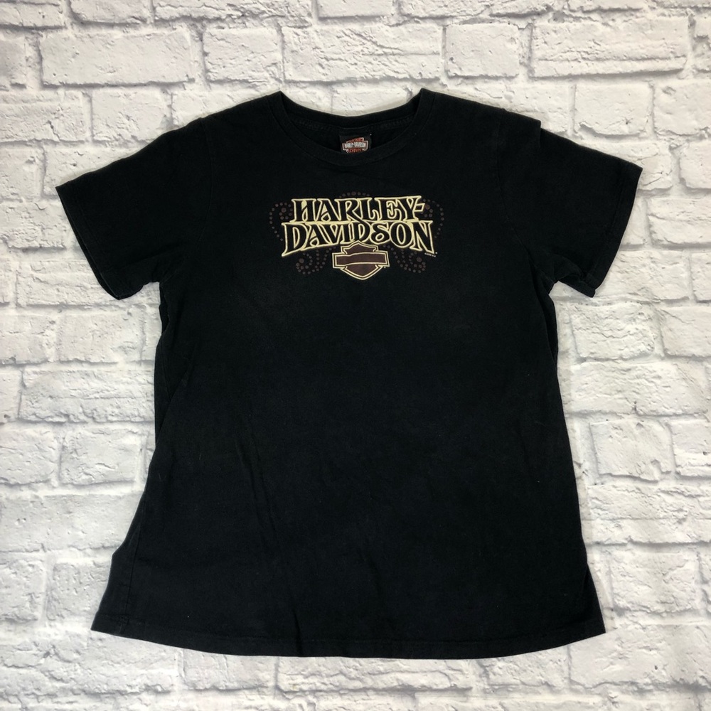 Harley Davidson T-shirt. Black. Front & back logo. Size. XL